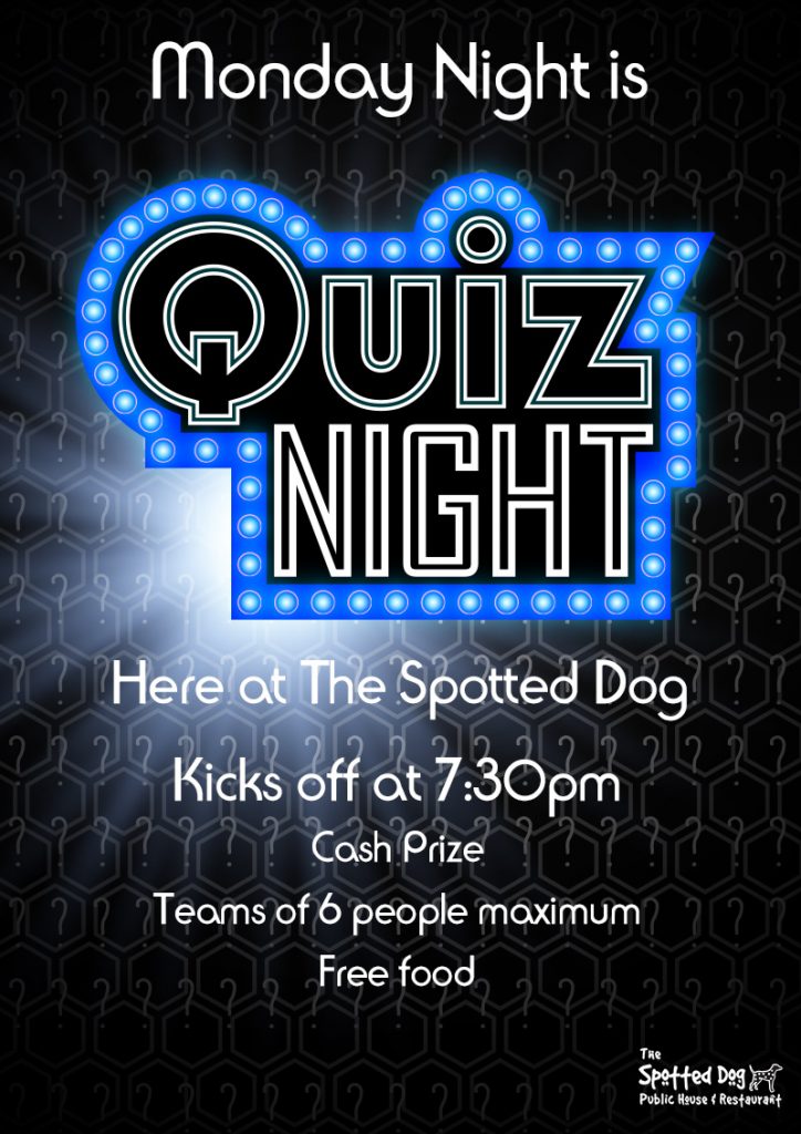 Events at The Spotted Dog - Quiz Night at The Spotted Dog Thatcham
